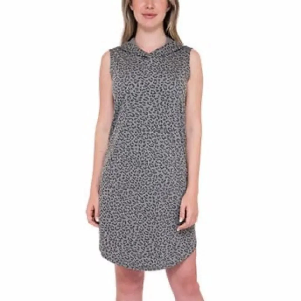 BOBEAU Soft French Terry Hooded Sleeveless Dress - Picture 3 of 5